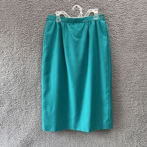Vintage Sophisticates Pendleton Midi Skirt Size 6 Lined Workwear turquoise USA